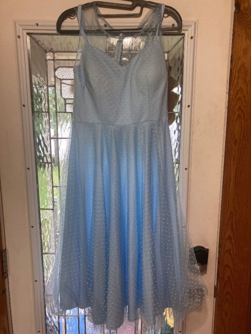 Pale blue unique vintage dress size medium